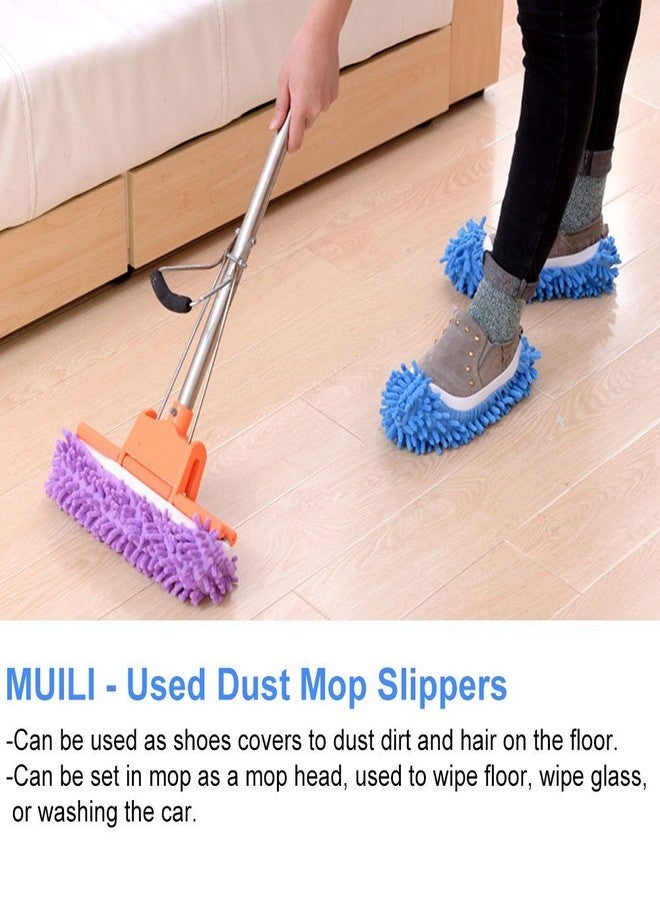 SZTLKHH 10 PCS 5 Pairs Duster Mop Slippers Shoes Cover, Multi Function Chenille Fibre Washable Dust Mop Slippers Floor Cleaning Shoes for Bathroom, Office, Kitchen, House Polishing Cleaning - Image 3